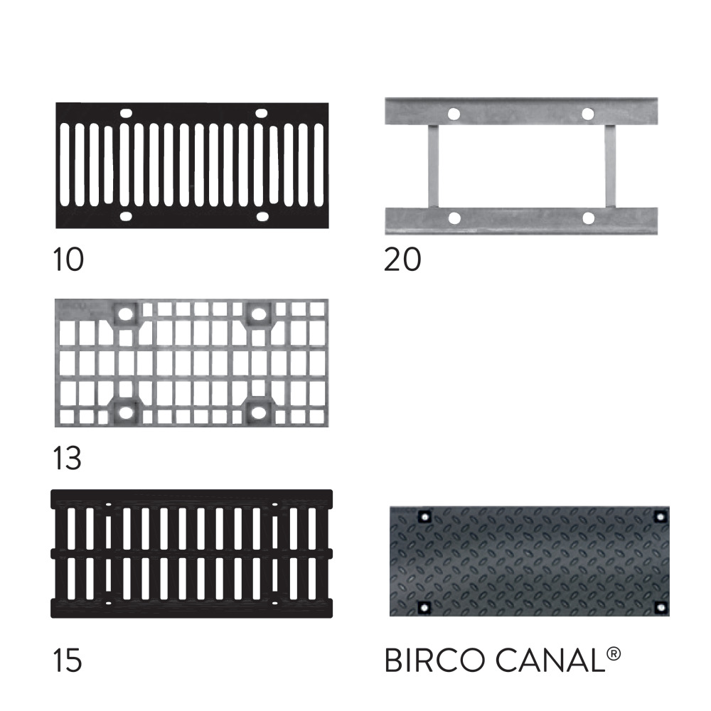 BIRCOsir® Rinnen NW 150 Abdeckungen