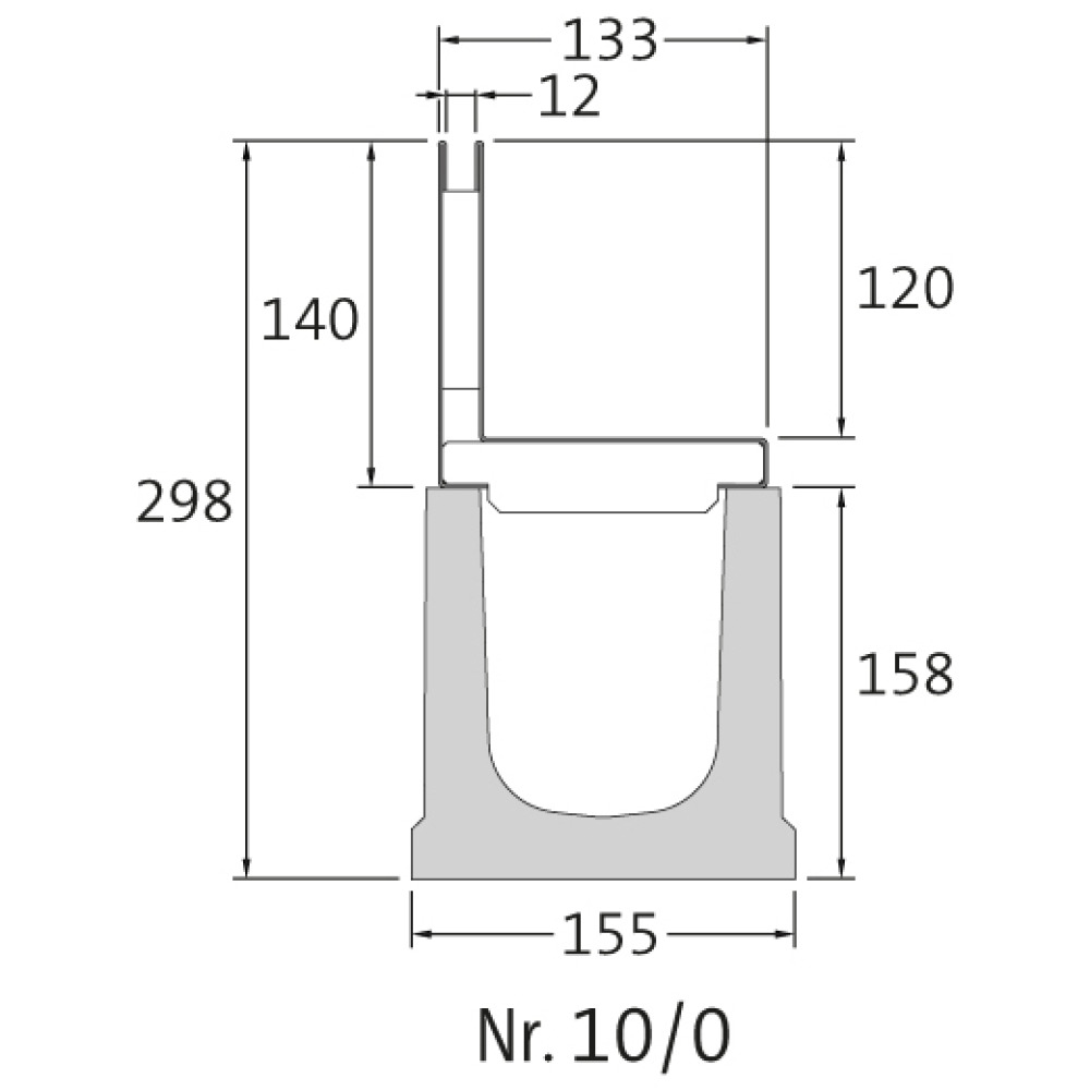 Cunettes, cornières à fente et insert de nettoyage BIRCOslim® 1.5 mm DN 100