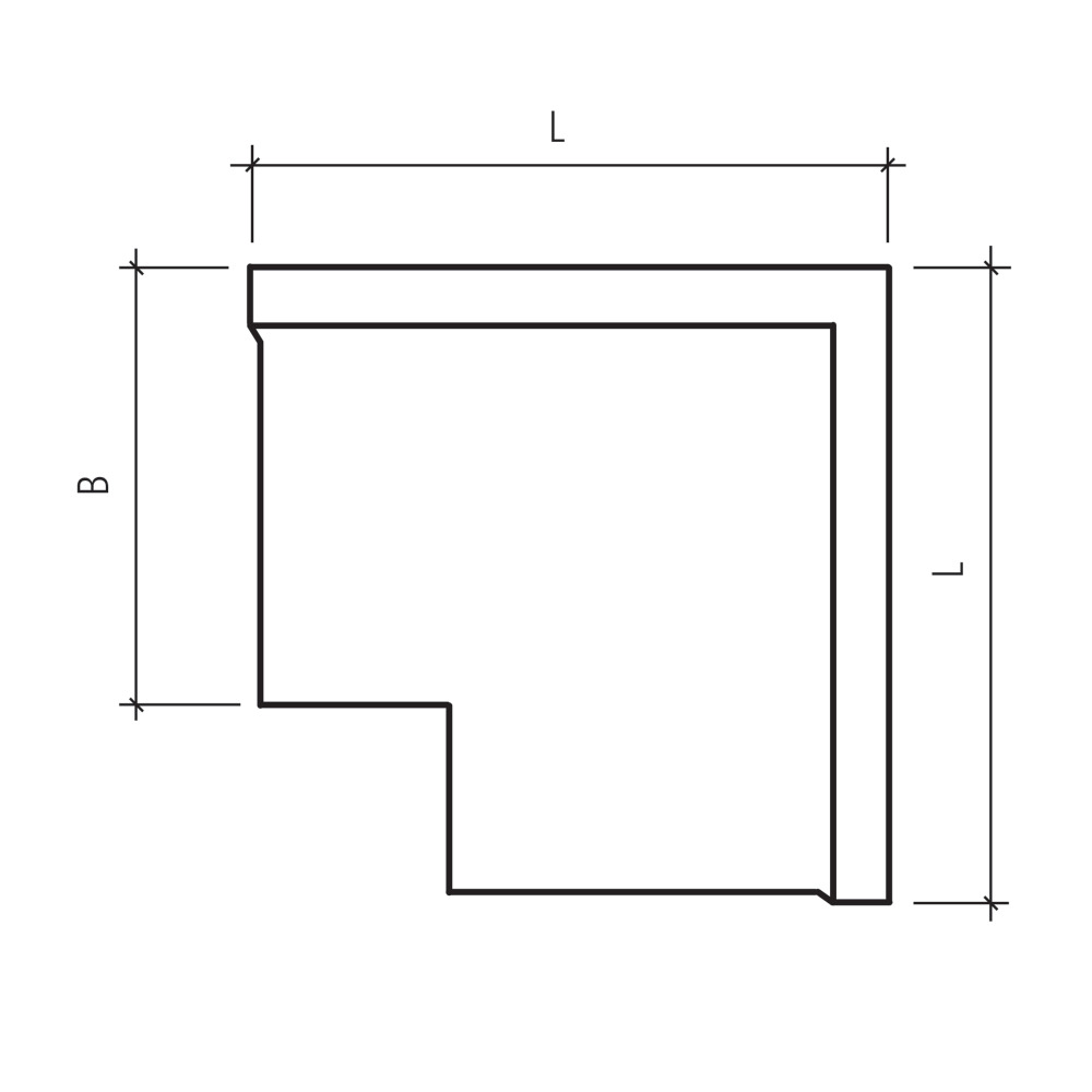 TRIPLA Winkelplatten Eckstücke gestrahlt