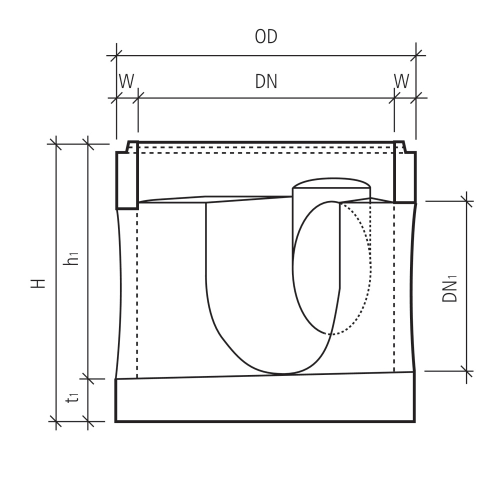 Élément inférieur de regard spécial CENTUB®