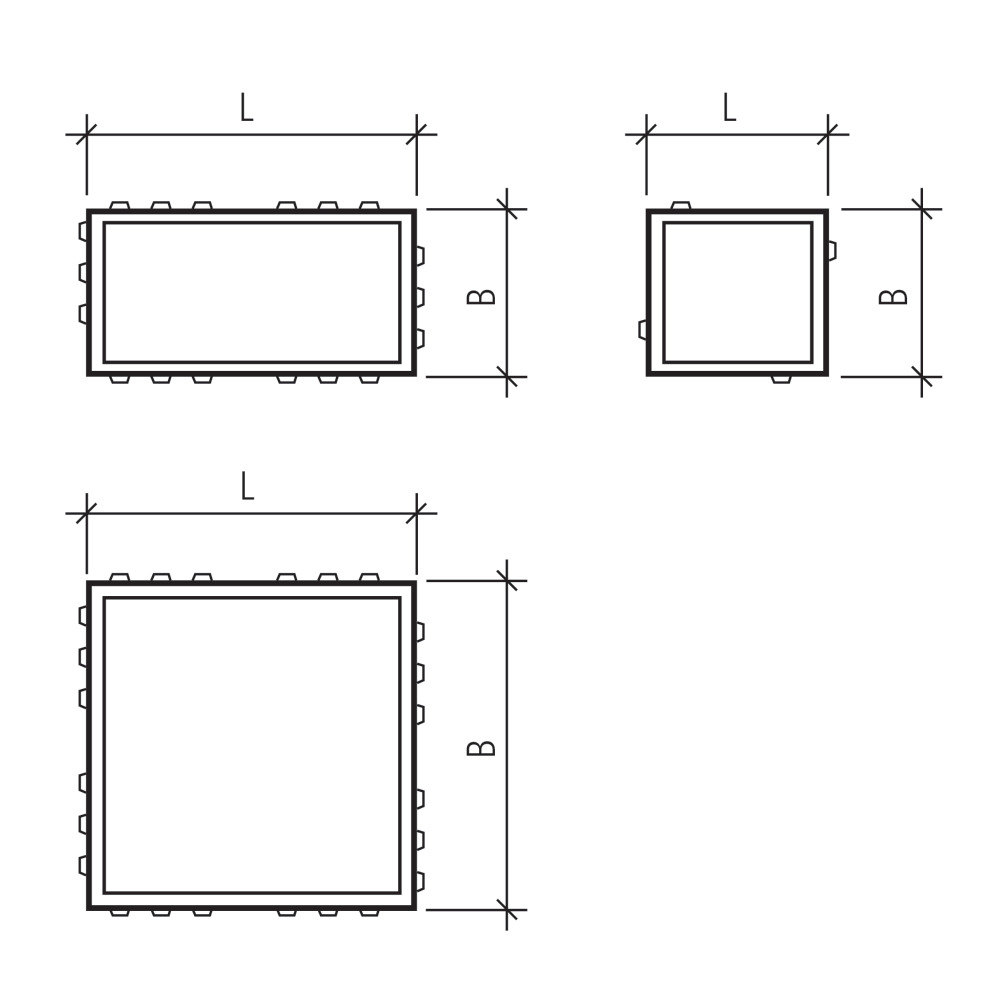 Pavés CARENA® chanfreinés lisses