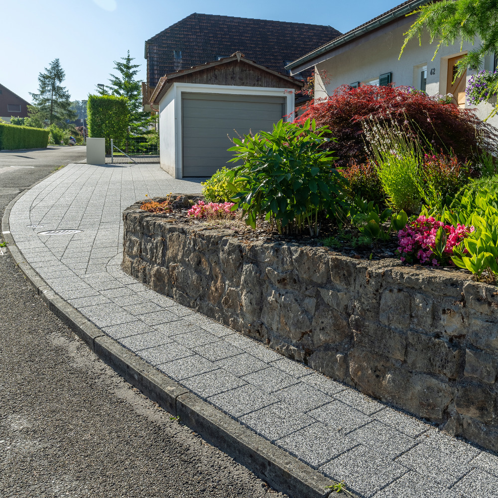 CARENA® Sickersteine fino gefast mit Edelvorsatz