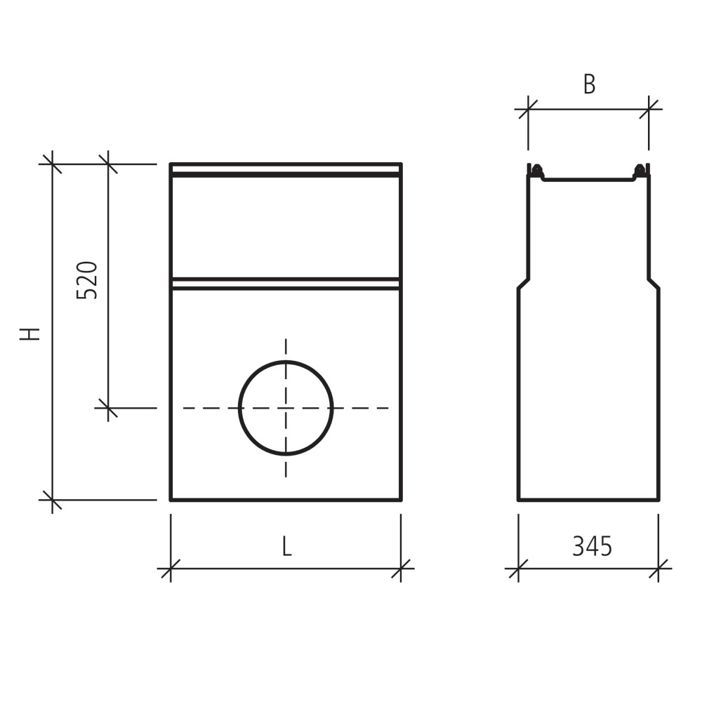 Cunette BIRCOlight® DN 200 triloc