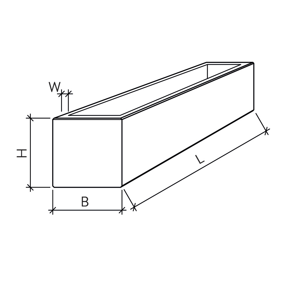PARCO® Pflanzentröge rechteckig gestrahlt PARCO® Pflanzentröge rechteckig gestrahlt