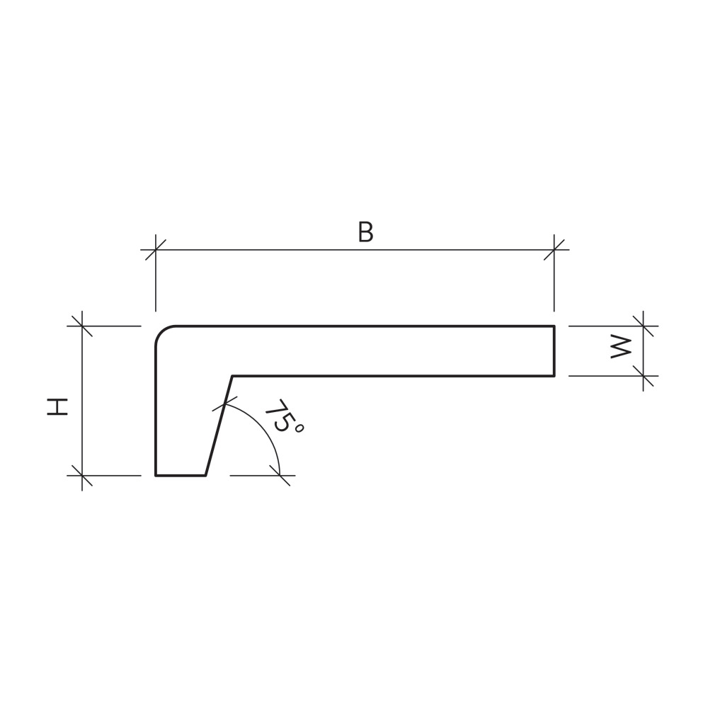 Marches d'escalier en L FROSTA sablées