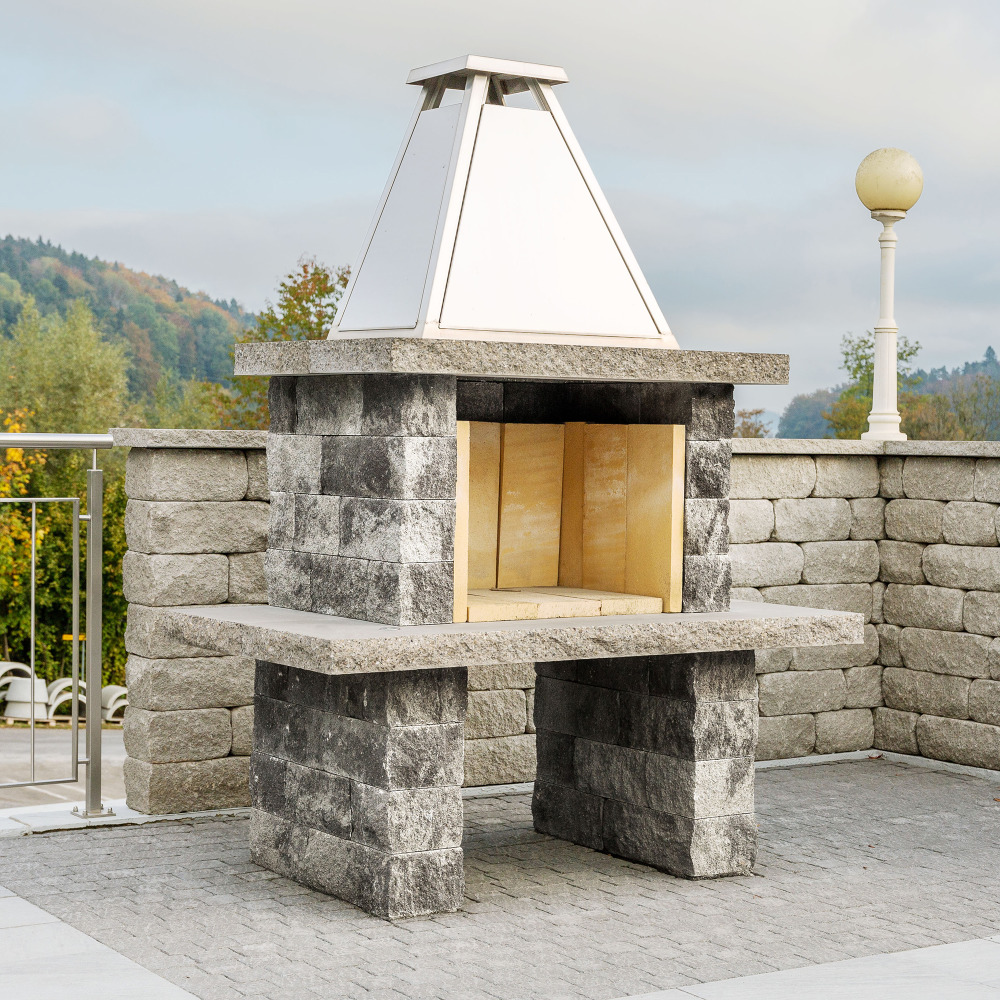 SANTURO® Cheminée mit Chromstahlhut SANTURO® Cheminée mit Chromstahlhut